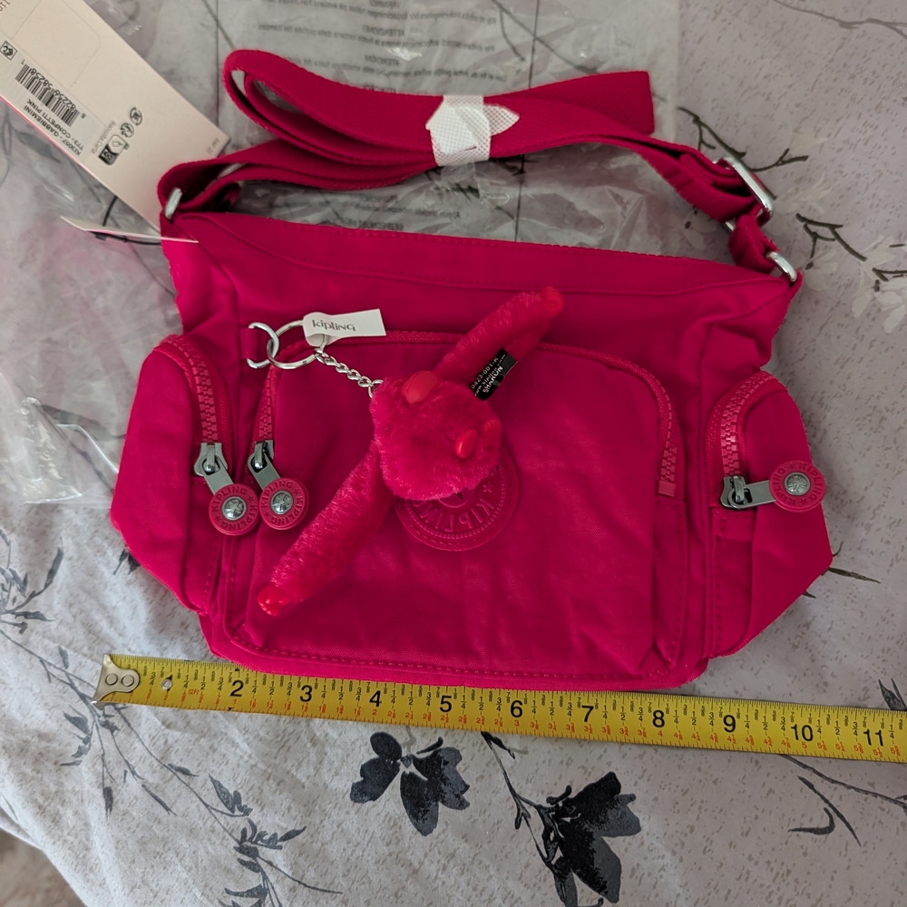 NWT -Kipling Women's Red Crossbody Bag - Picture 3 of 7